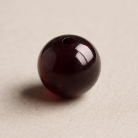 Bille Grenat - diamètre 6mm - trou intérieur adapté 1.3mm