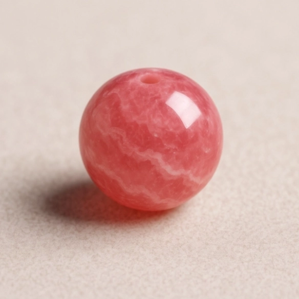 Bille Rhodocrosite - diamètre 6mm - trou intérieur adapté 1.3mm