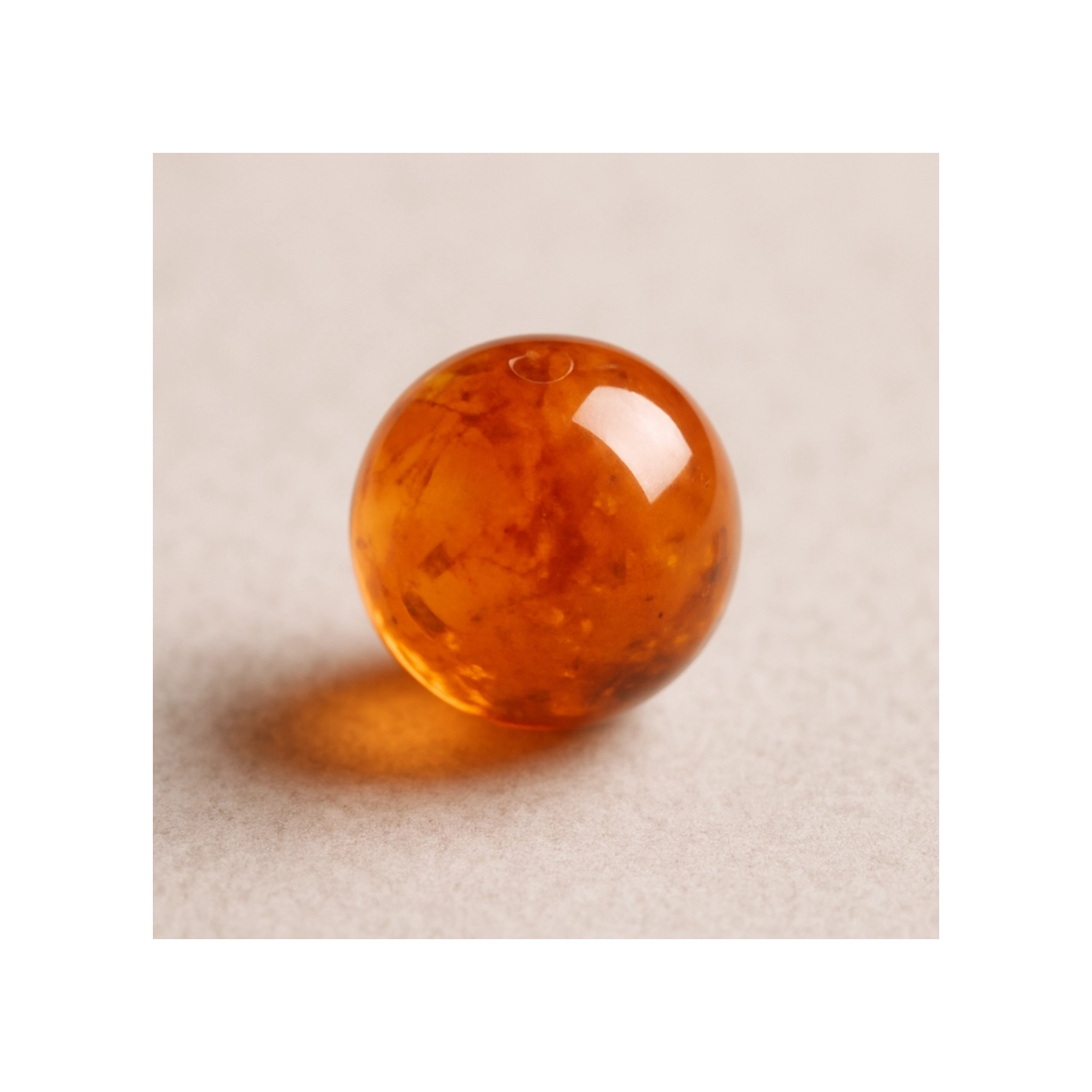 MEIERLE & Söhne Lot de 50 billes en verre ambré transparent - Diamètre : 16 mm - Boules décoratives et boules de bricolage