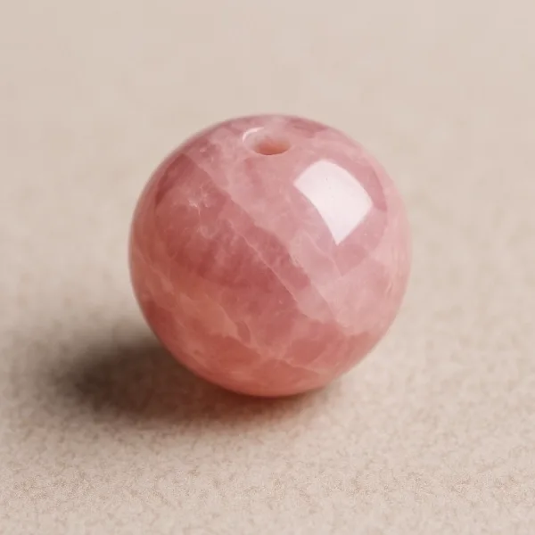 Bille Tourmaline Rose - diamètre 6mm - trou intérieur adapté 1.3mm