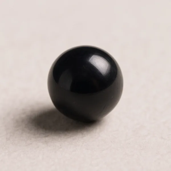 Bille Tourmaline Noire - diamètre 6mm - trou intérieur adapté 1.3mm