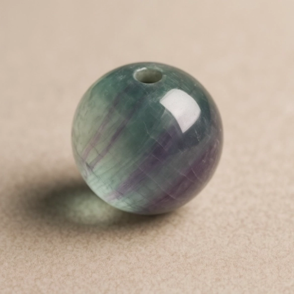 Bille Fluorite - diamètre 6mm - trou intérieur adapté 1.3mm