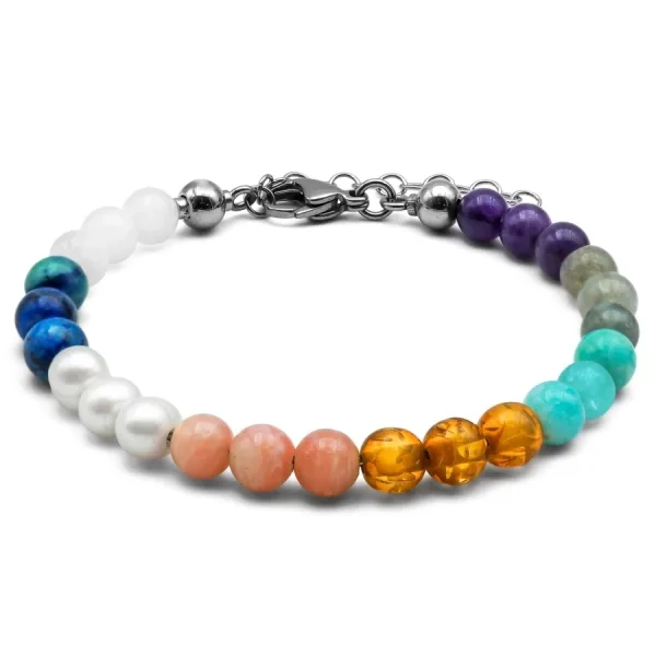 Bracelet acier grain de riz inoxydable souple - pas de vis interne - épaisseur 1.2mm - longueur 18+4CM
