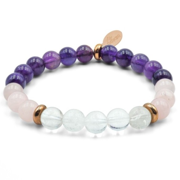 Bracelet enfant Lily Parker « Paillettes de Lune » - pierres naturelles 6 mm