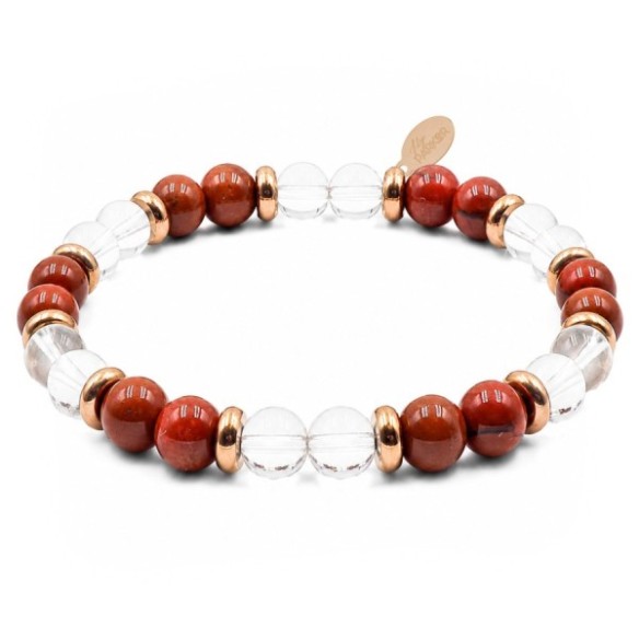 Bracelet lithothérapie Lily Parker « Feu vert » - 6 mm