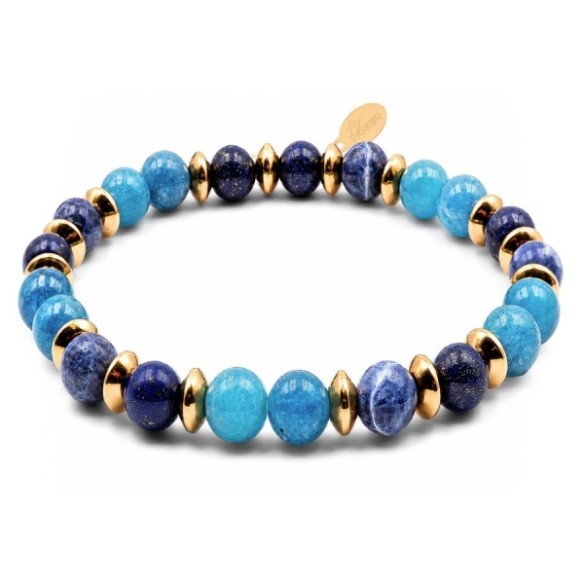 Bracelet lithothérapie Lily Parker « Curieux — toujours » - 6 mm