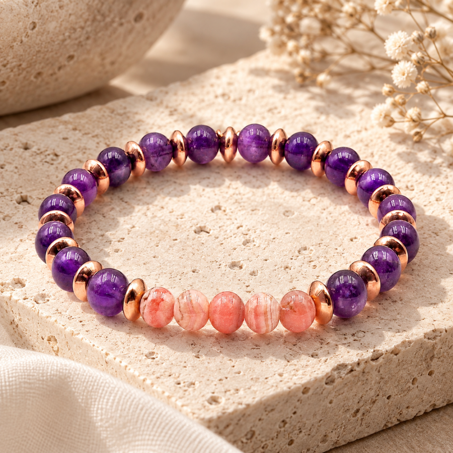 Cœur en velours - bracelet Lily Parker 18-18,5cm