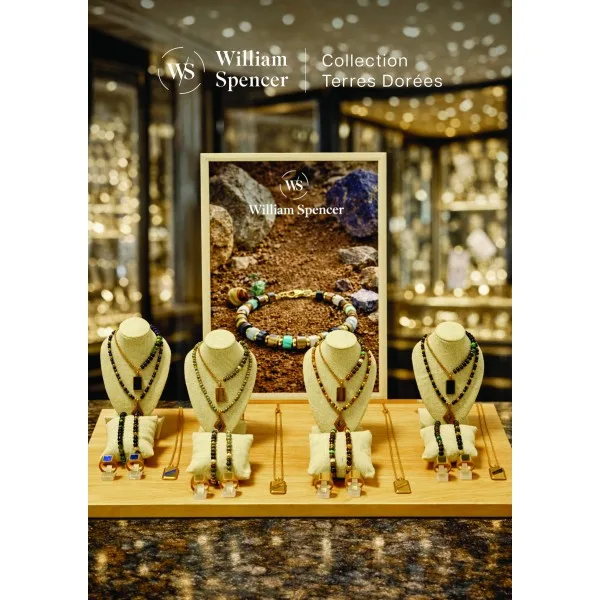 Kit William Spencer Terres Dorées - 28 bijoux en acier PVD doré et pierres naturelles