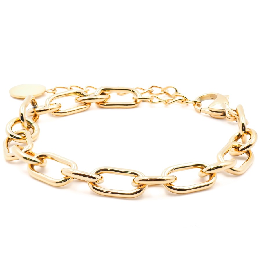 Bracelet acier - PVD doré - 16+5cm - LABISE Paris