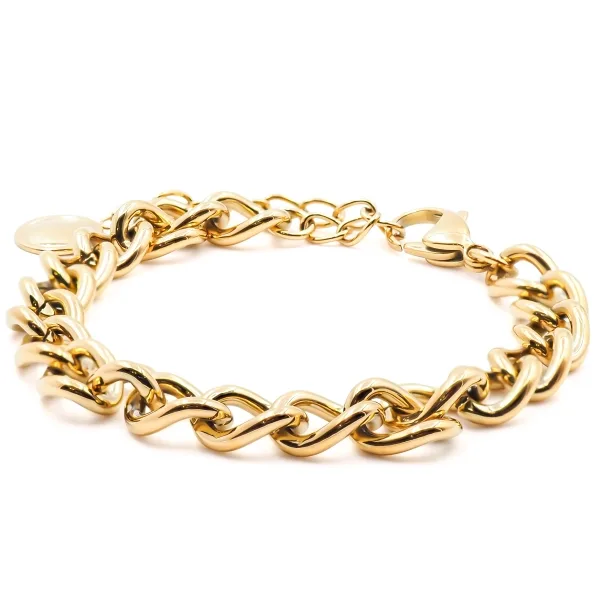Bracelet acier - PVD doré - 16+5cm - LABISE Paris