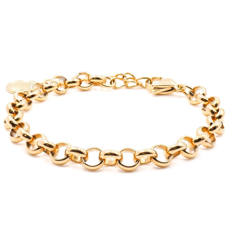 Bracelet acier - PVD doré - 16+5cm - LABISE Paris