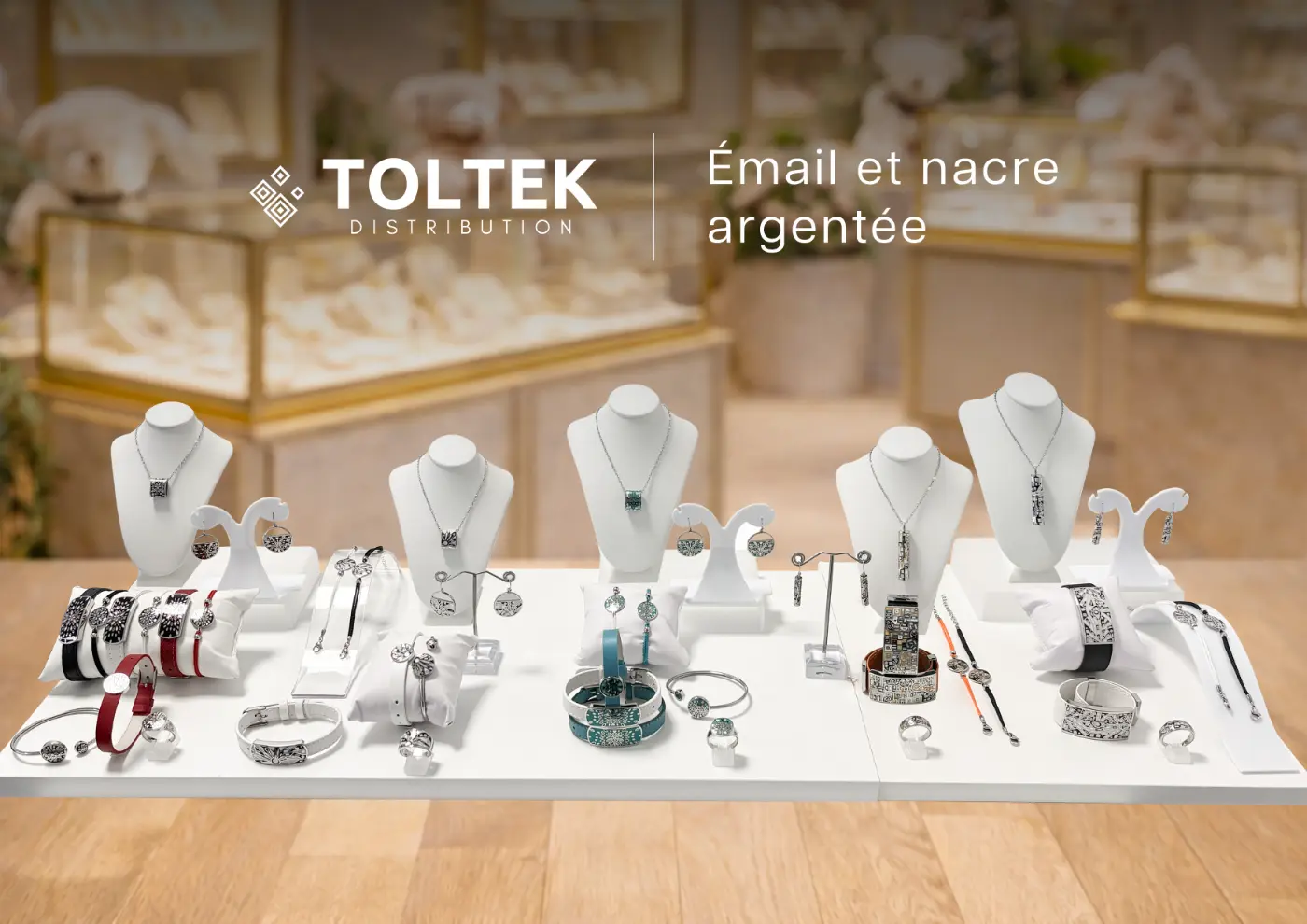 Présentoir Toltek – collection émail et nacre